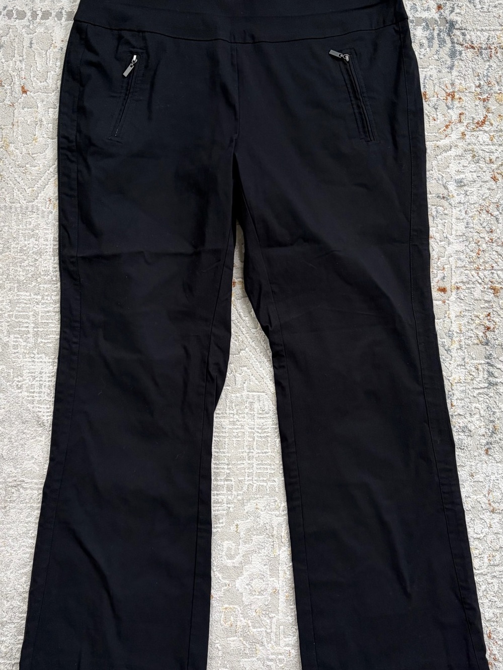 INC International Concepts Black Boot-Cut Pants with Zip Pockets